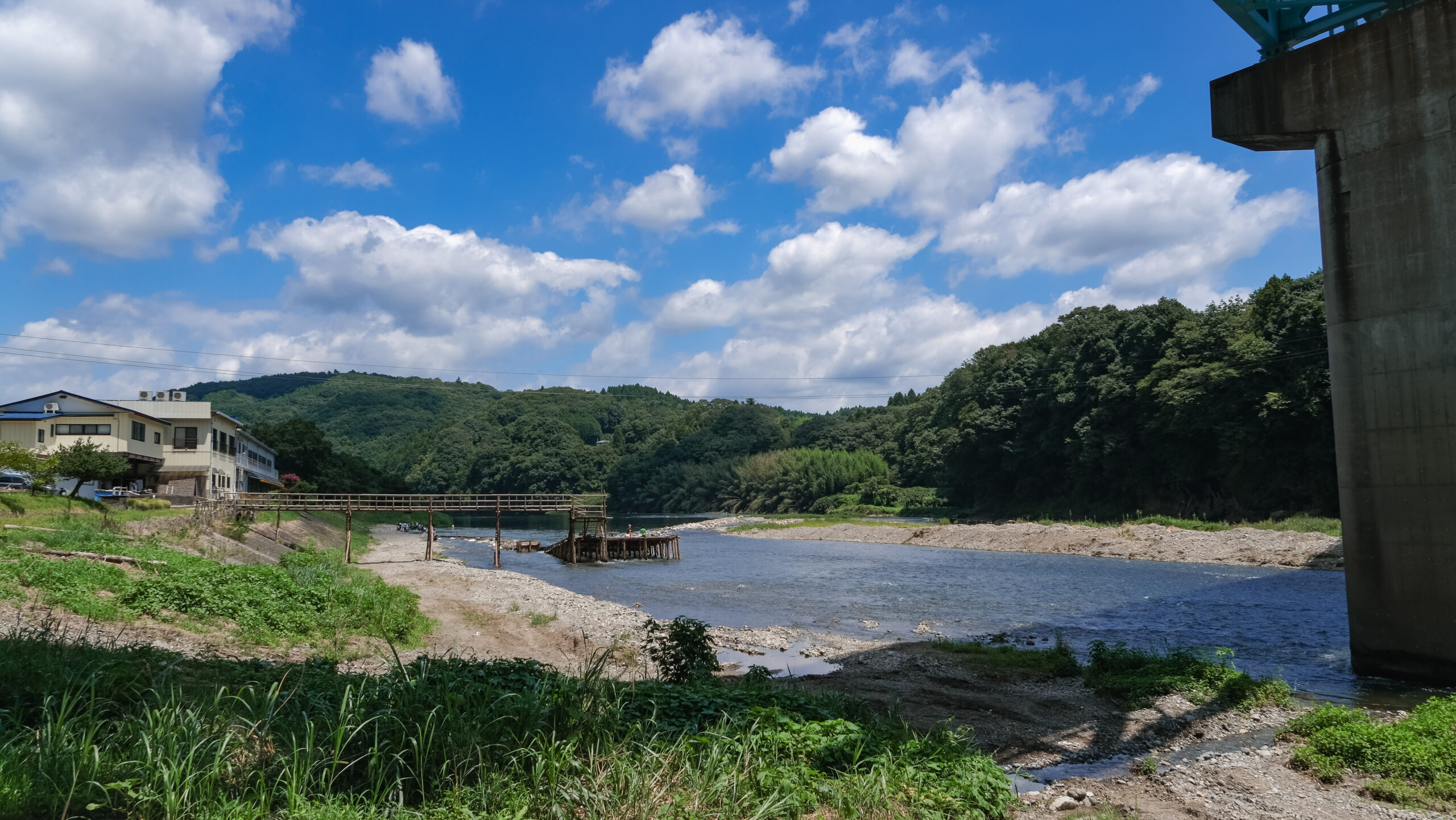 白糸の滝　那珂川の景色