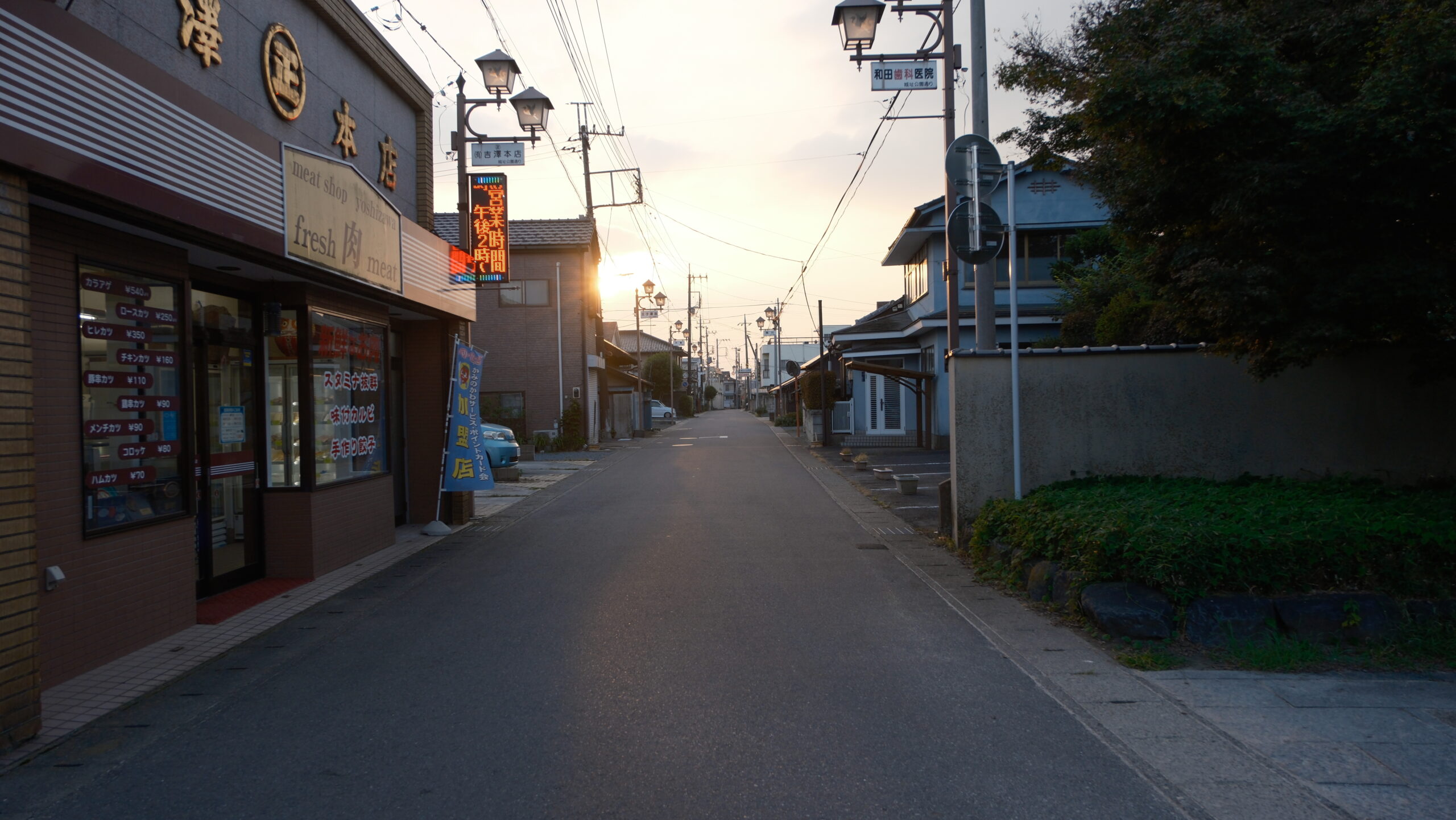 上三川城址公園　街並み