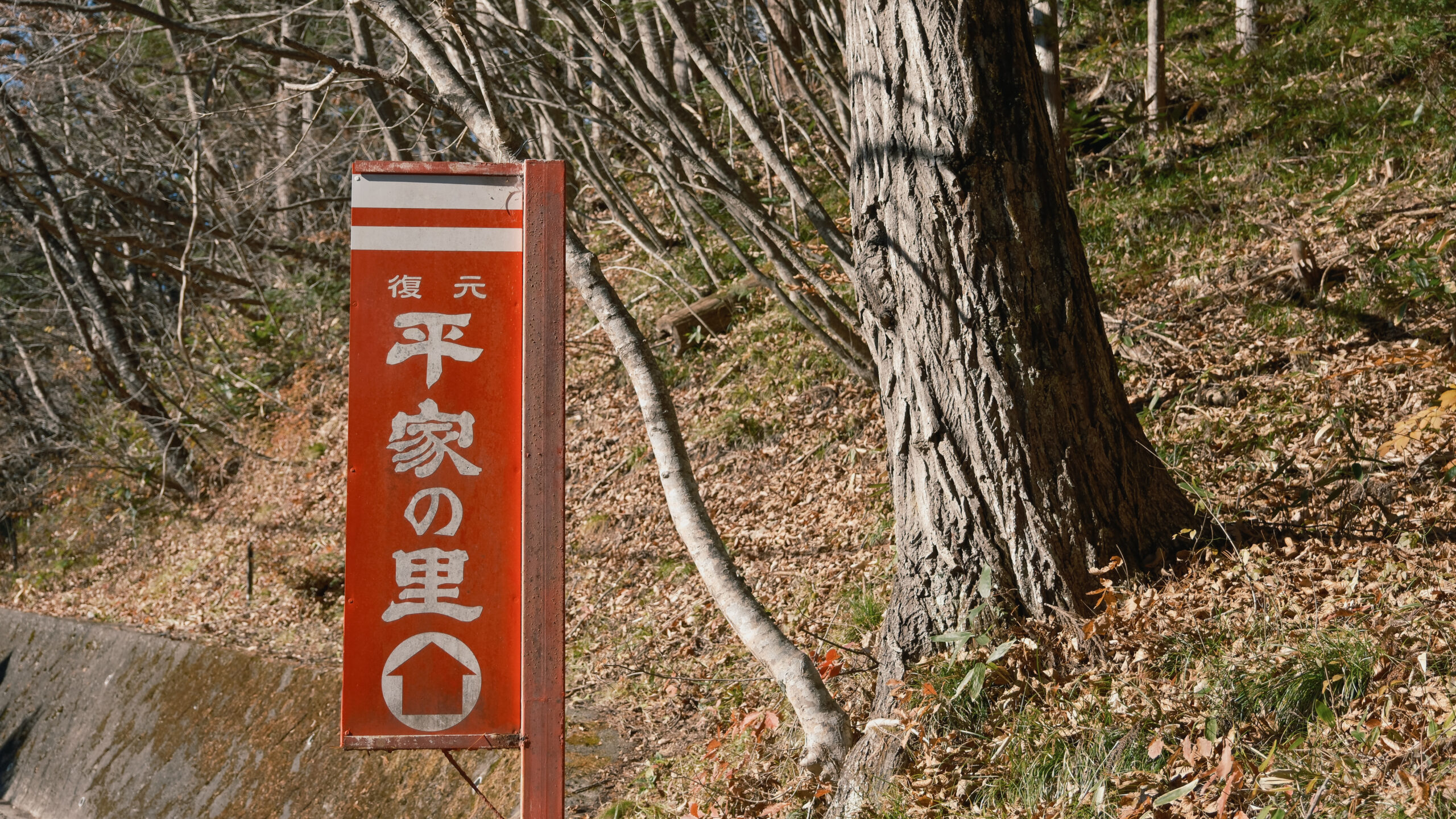 湯西川赤間神宮　平家の里　看板