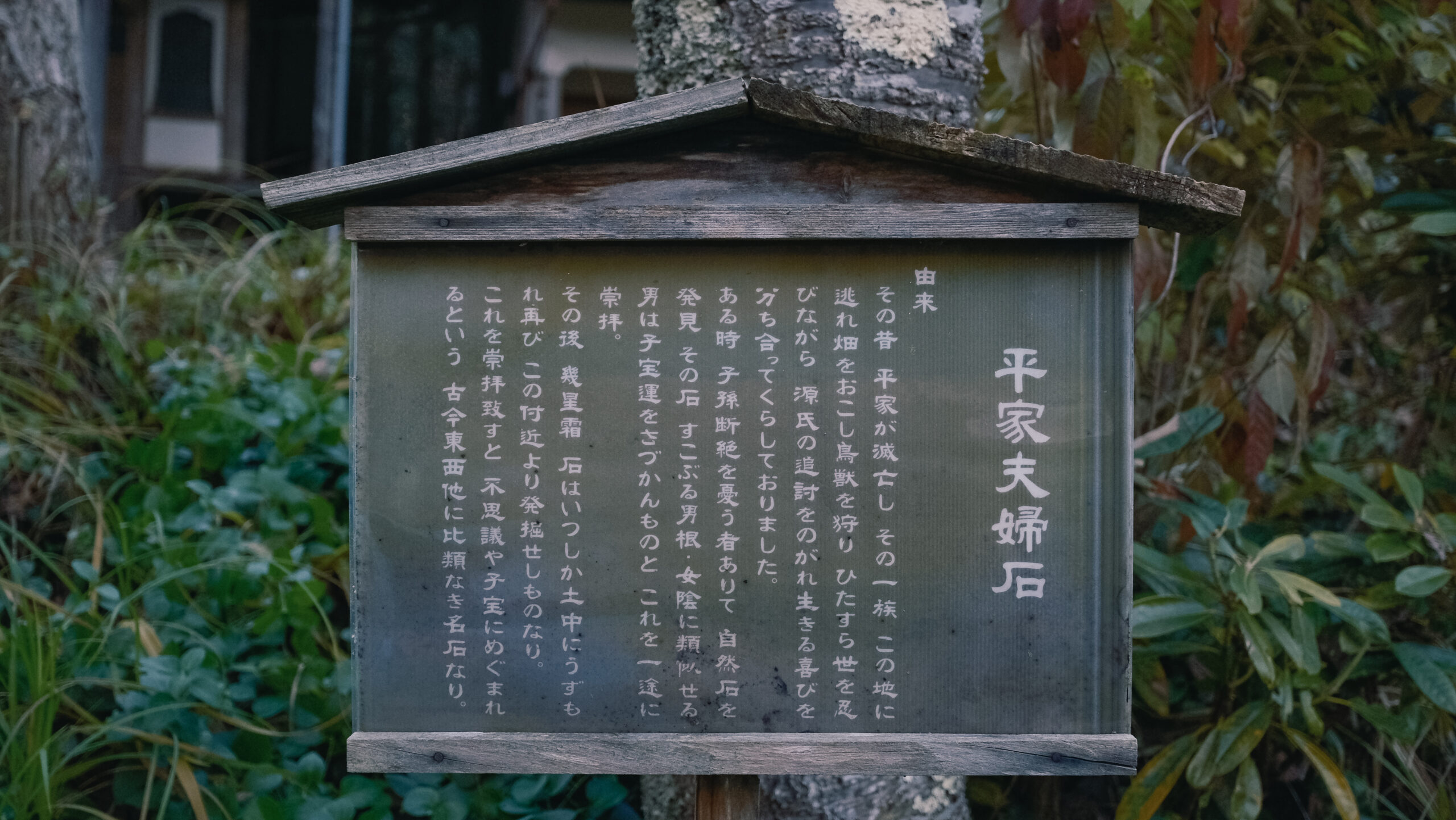 慈光寺　平家夫婦石