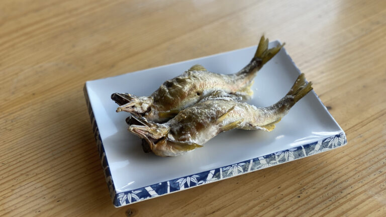 粟野町観光やな　鮎塩焼き