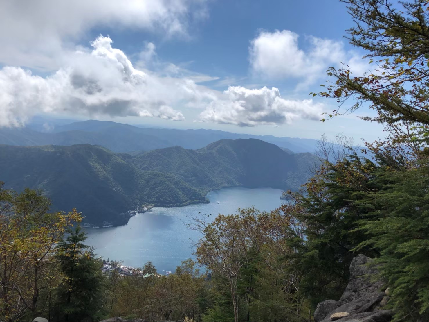 男体山　中禅寺湖