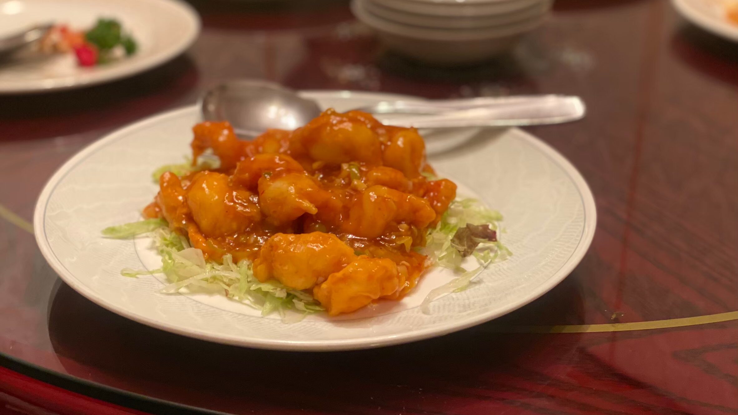 中華料理 三元閣　エビのチリソース